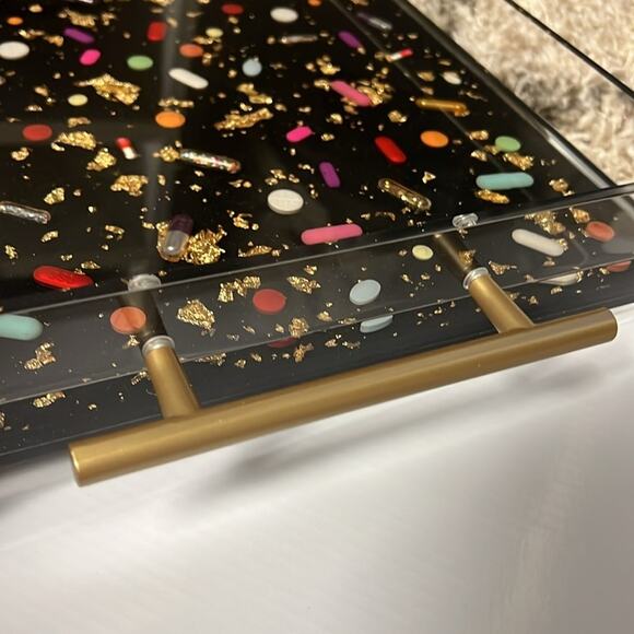 ART BY STEPHANIE ROBERTS black shimmer tray - Picture 3 of 5